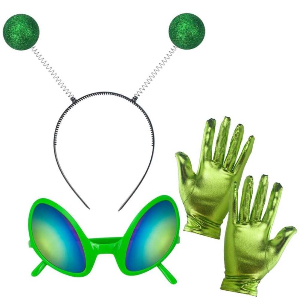 Alien Headband And Glasses, Alien Costume For Adult Women And Men, Halloween❤️